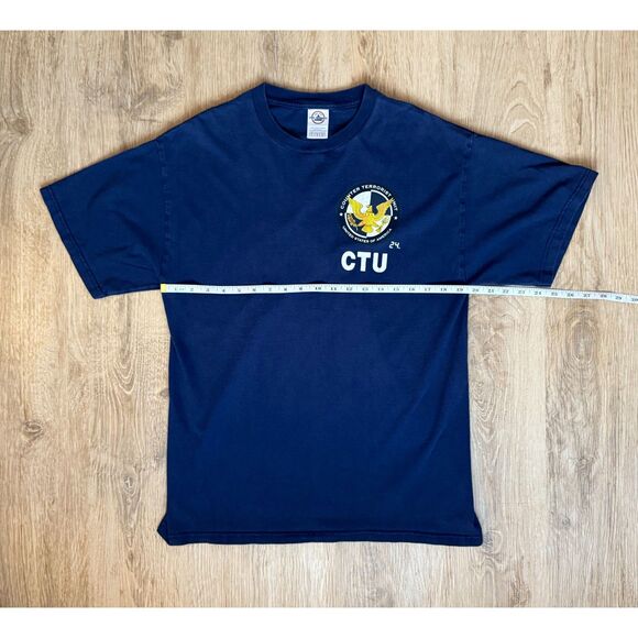 Delta CTU Graphic T-Shirt Counter Terrorist Unit Navy Blue XL 24 TV Show Prop - Picture 4 of 6